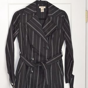 Vertigo Black stripped trench coat